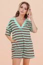 Very J stripe romper shorts