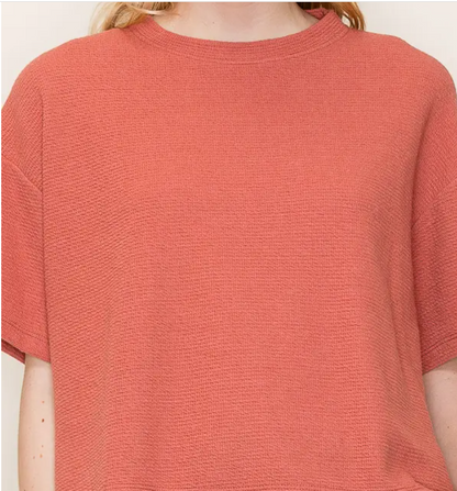 Tres Bien Cloudy Knit Short Sleeve Top