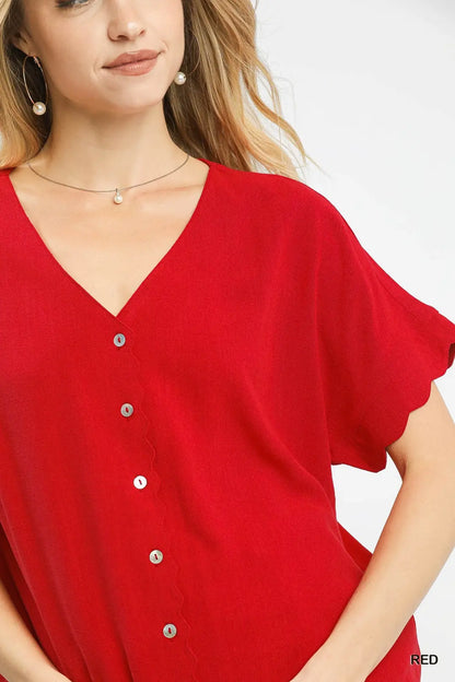Umgee line scallop Red Top
