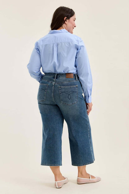 Judy Blue HW Dottie wide crop PLUS