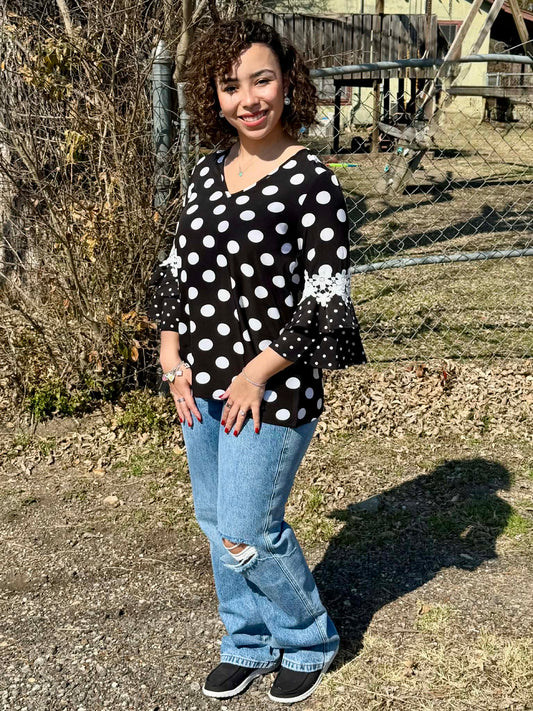 Southern Stitch Lady Dot Blouse