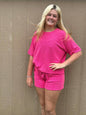 Zenana ribbed shorts SET