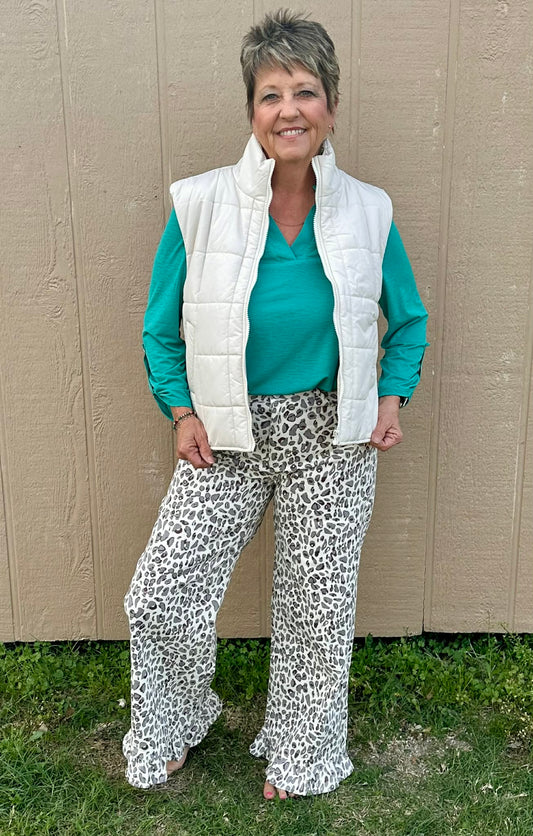 entro Animal print wide-leg pants