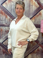YELETE scuba collared vneck