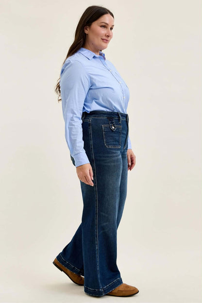 Judy Blue PLUS  LUX retro wide front patch