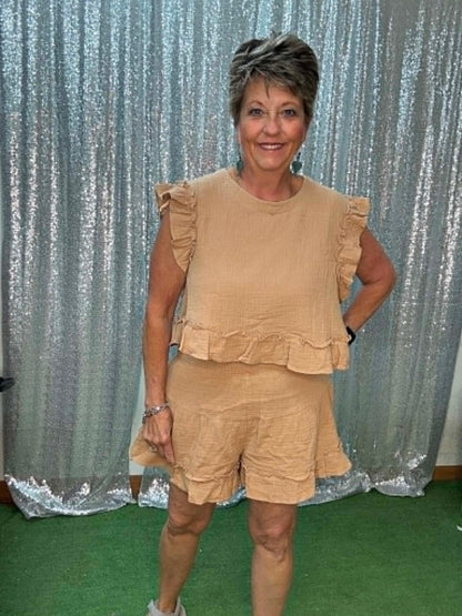 Very J Ruffle Short Sets