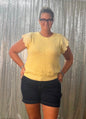 Easel Lace Cap Sleeve Knitted Sweater