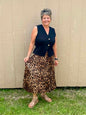 in mod Midi Cheetah Skirt