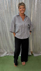 Stylive Striped Shirt w/Collar