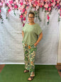 Cotton Bleu floral plus pants