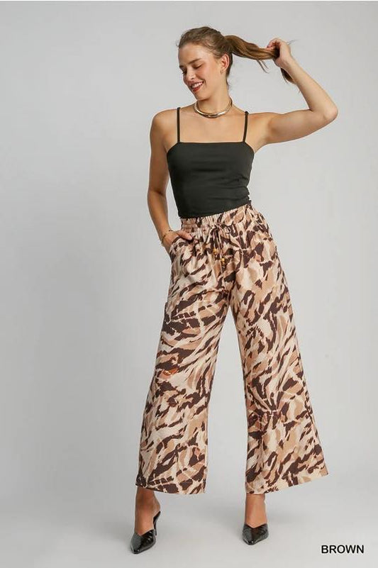 Umgee Animal Print Pants