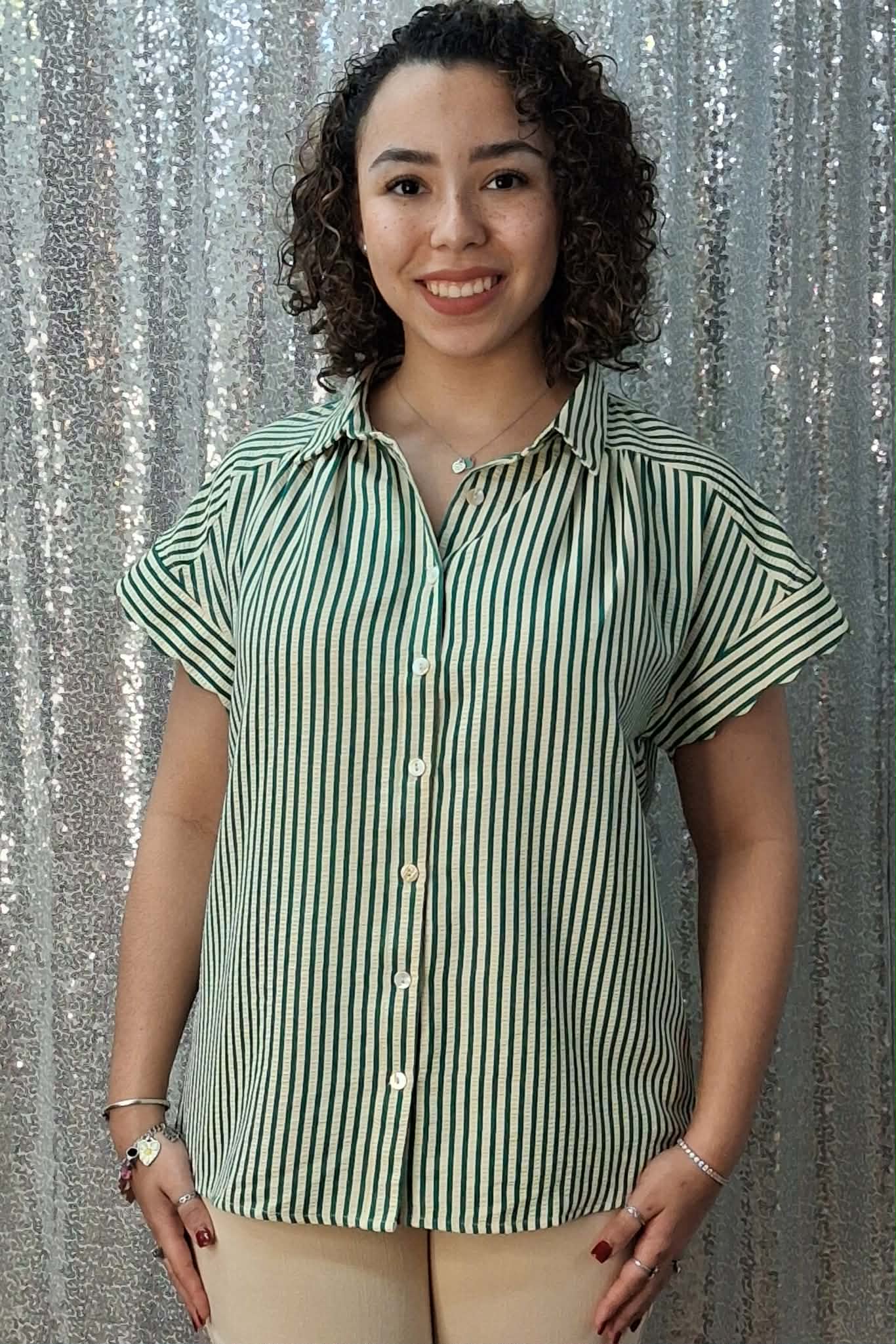 UNGEE C5857 Striped Top