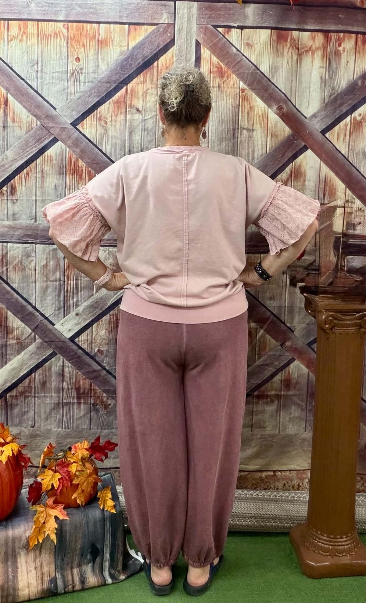 Made in Italy ruffle waist pants