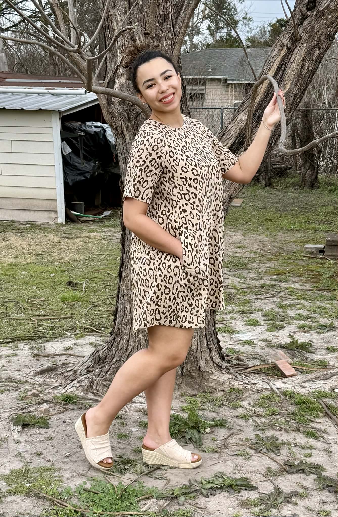 Very J Leopard Mini Dress