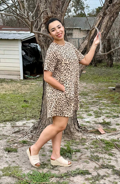 Very J Leopard Mini Dress