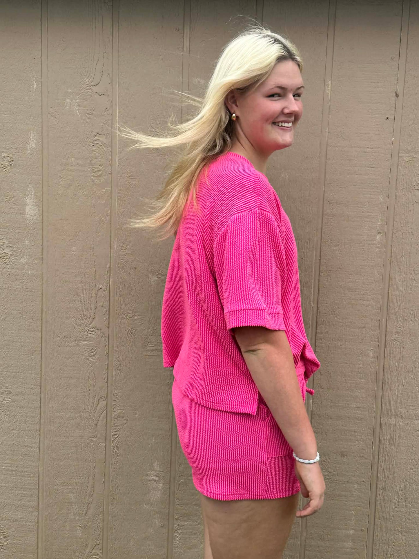 Zenana ribbed shorts SET