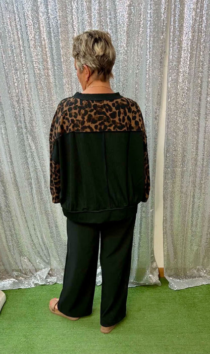 Heimish Leopard Print Long Sleeve Top