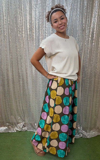 Umgee wide leg polka dot pants