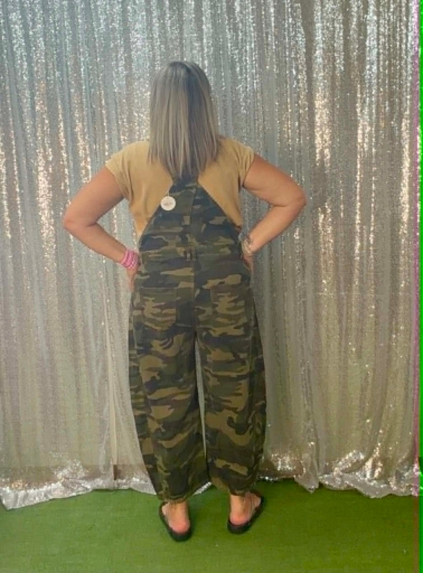 Oddie Washed Camo Overalls Plus