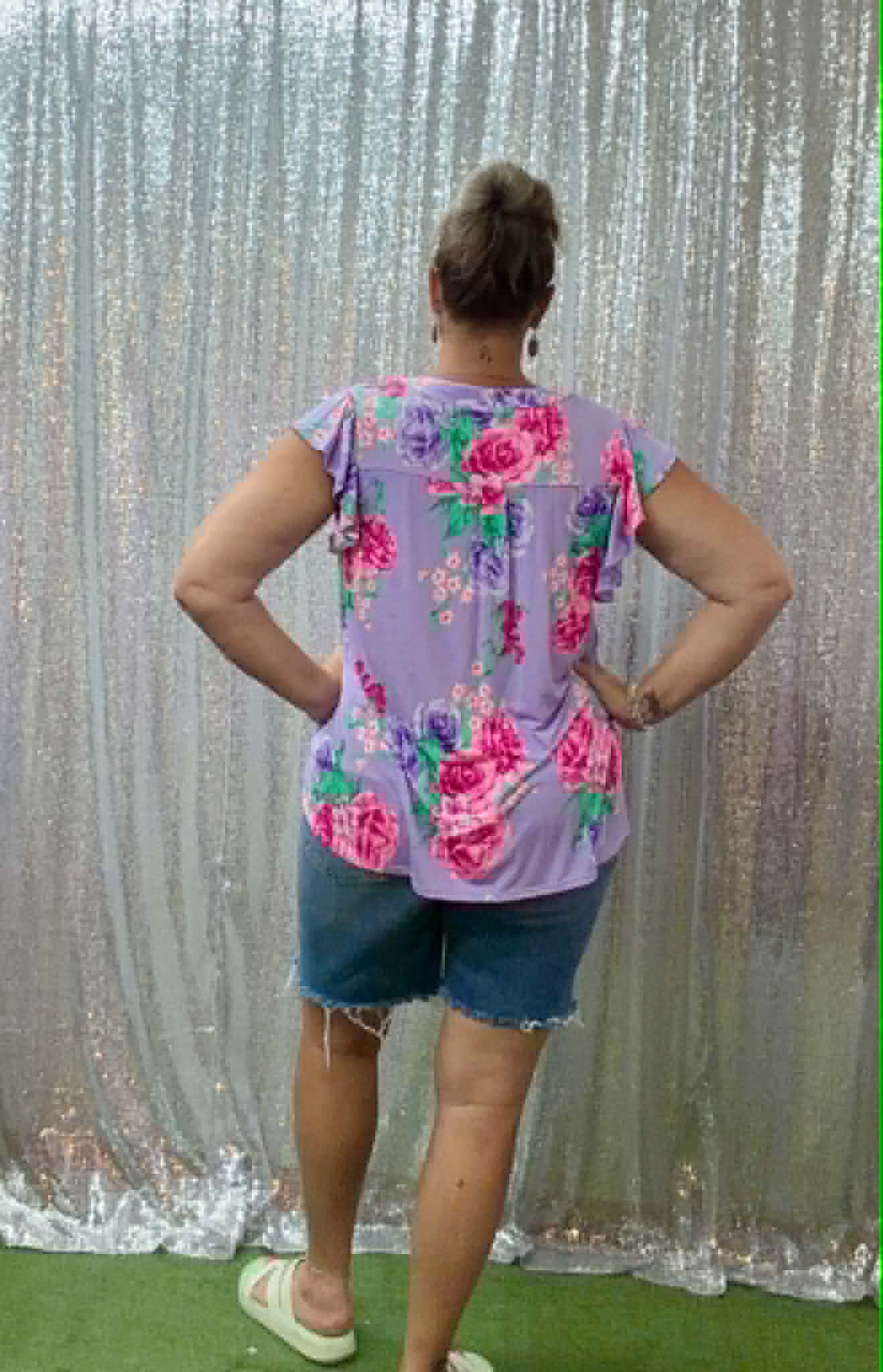 Dear Scarlett flutter sleeve top
