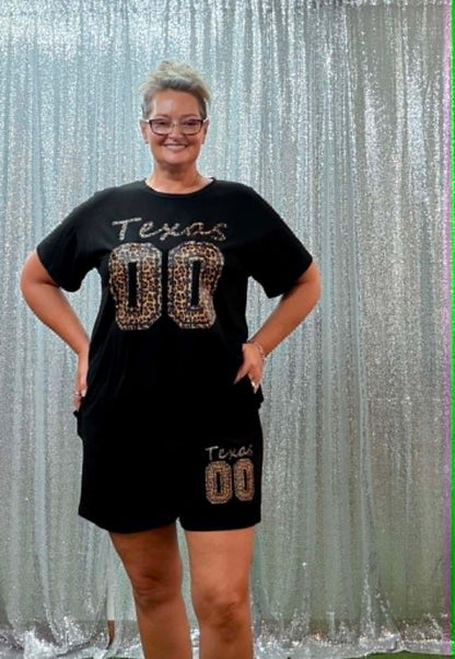 Sunshine and Rodeo Texas Shorts set PLUS