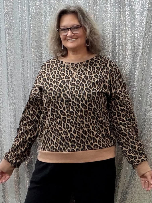 Staccato crew neck animal sweatshirt