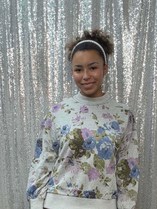 Very J Floral Sweatshirt