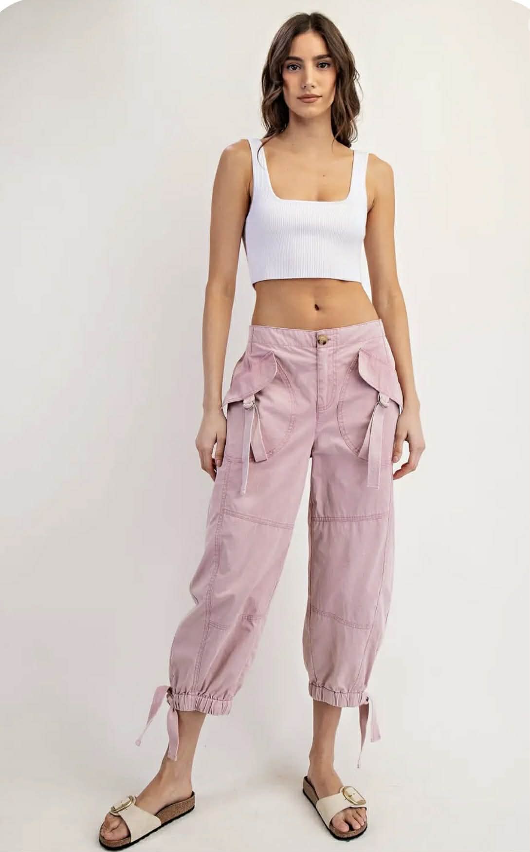 Vintage Rose Cargo Joggers