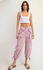 Vintage Rose Cargo Joggers