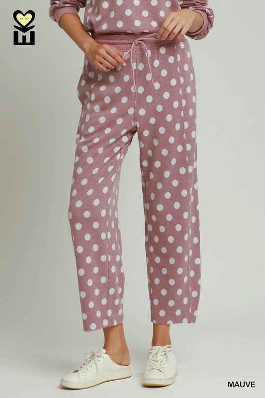 Mohme by Umgee polka dot sweatpants