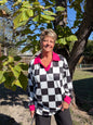 Sunshine & Rodeo checkered pink top