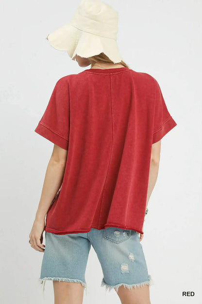 Umgee Red mineral wash top