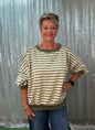 Heimish Striped Drop-Shoulder top