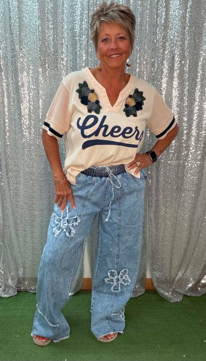 Heimish pull on denim bottoms PLUS