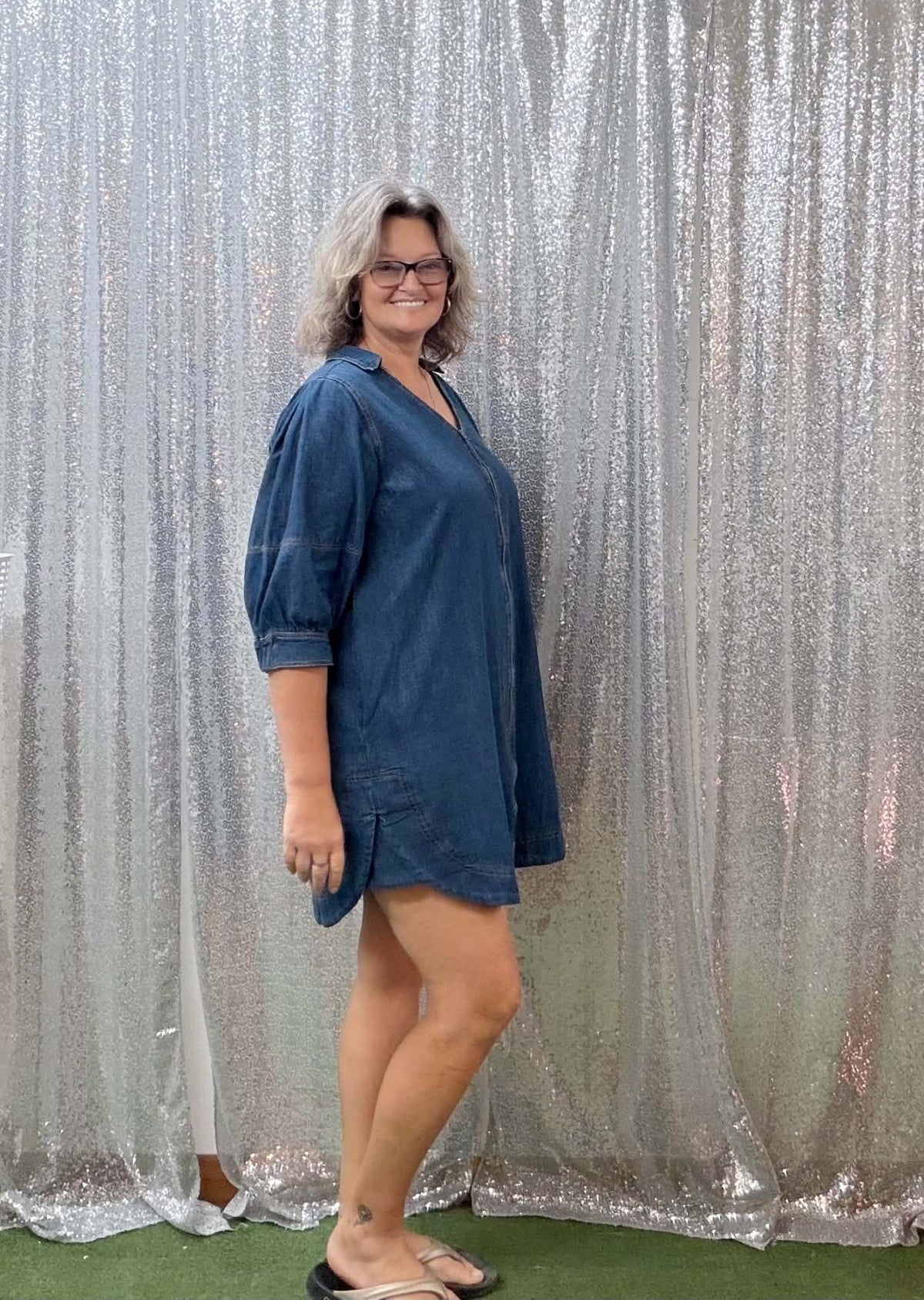 Heimish Denim zip dress PLUS