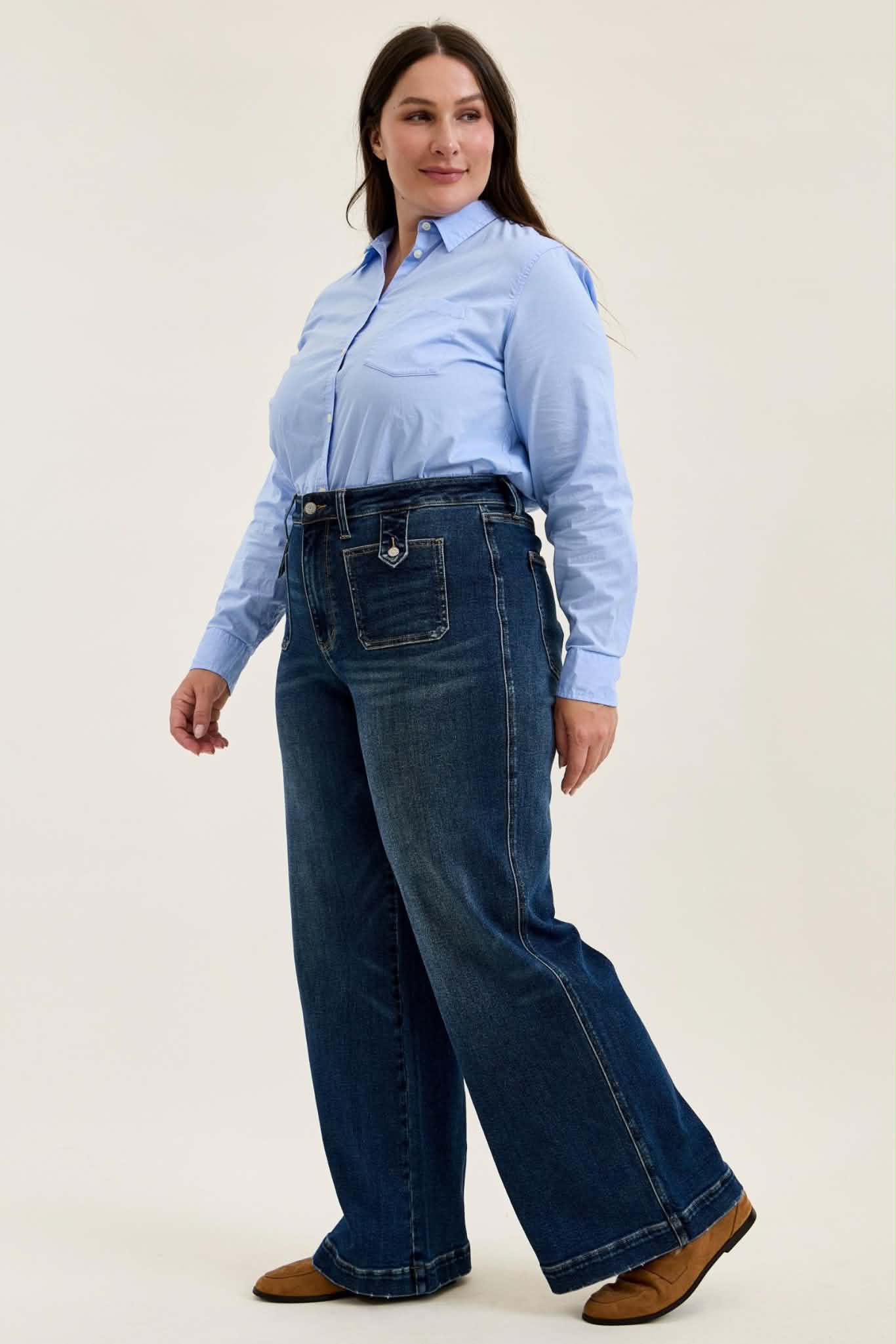 Judy Blue PLUS  LUX retro wide front patch