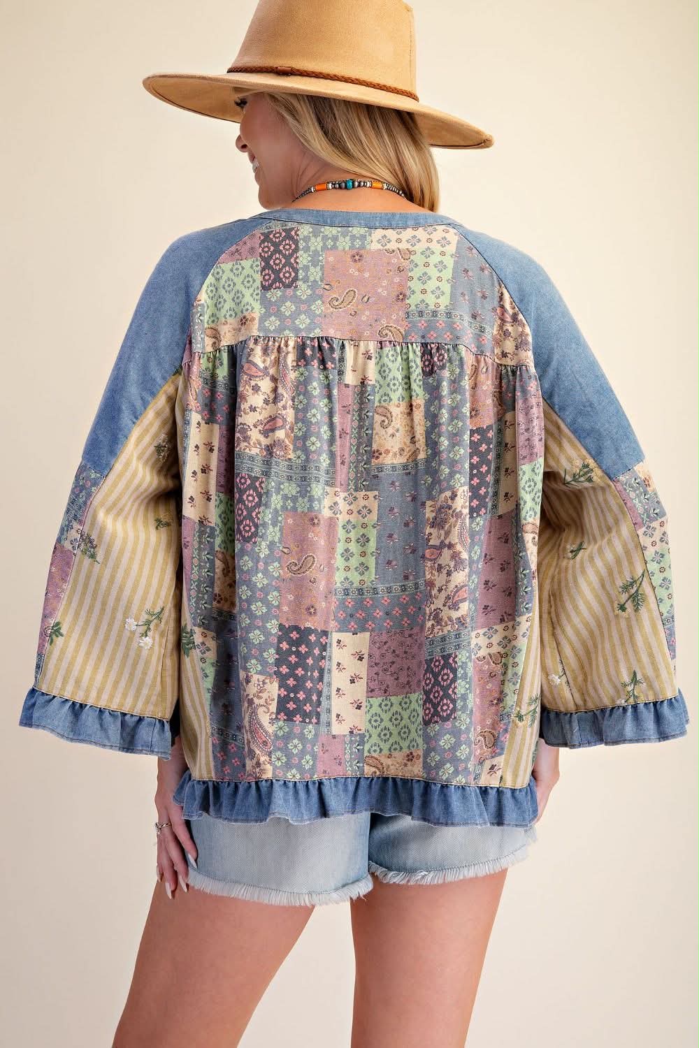 Easel patchwork tunic top