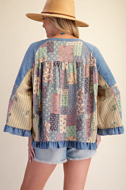 Easel patchwork tunic top