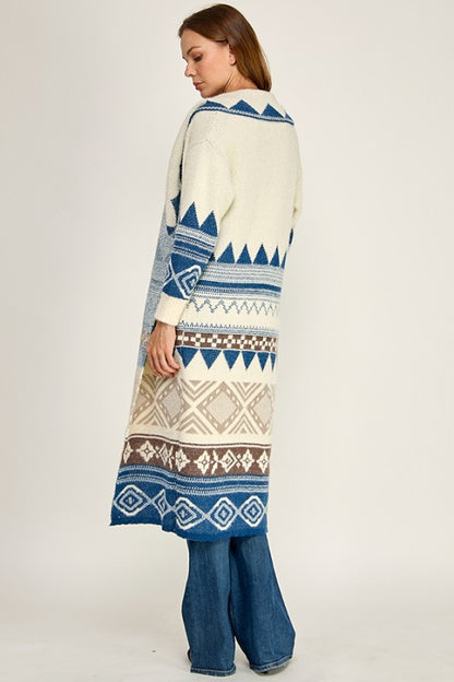 On Blue maxi cardigan