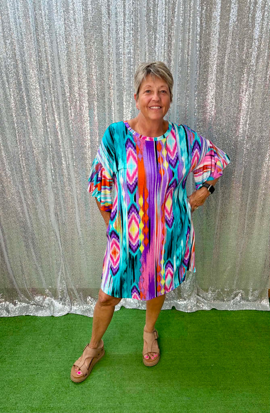 Multicolored dress Plus size