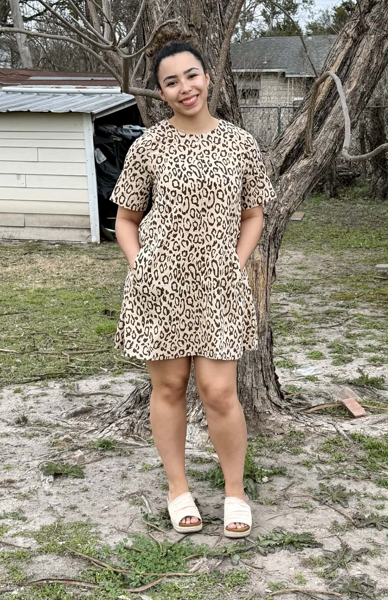 Very J Leopard Mini Dress