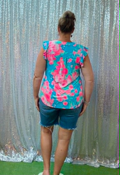 Dear Scarlett flutter sleeve top