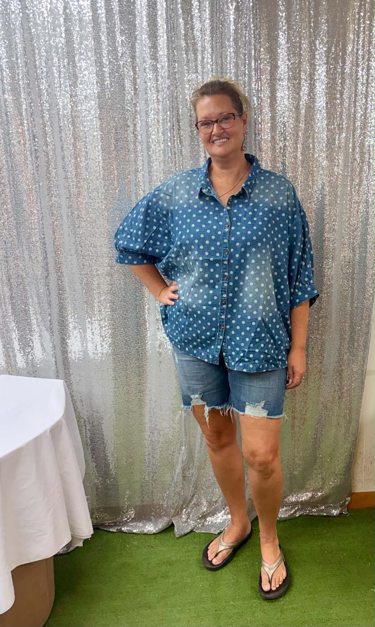 Heimish Jean Polka Dot Top