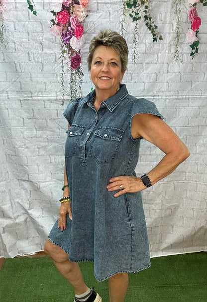 Sage & Fig Denim Dress