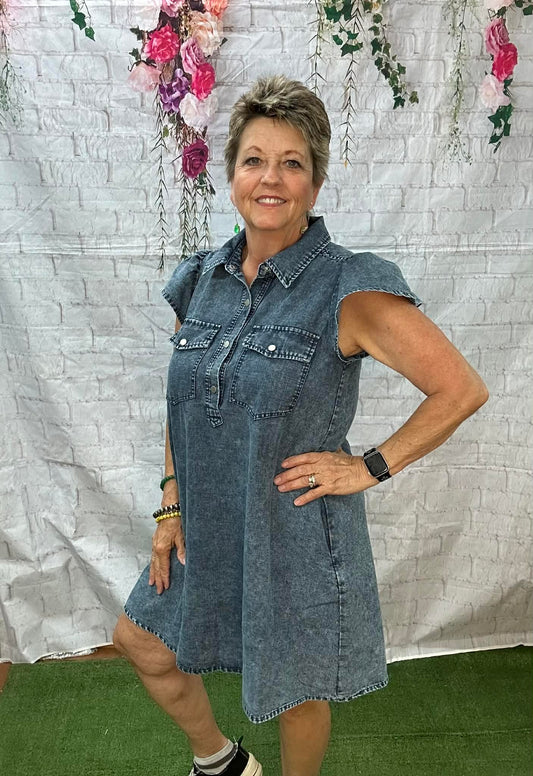 Sage & Fig Denim Dress