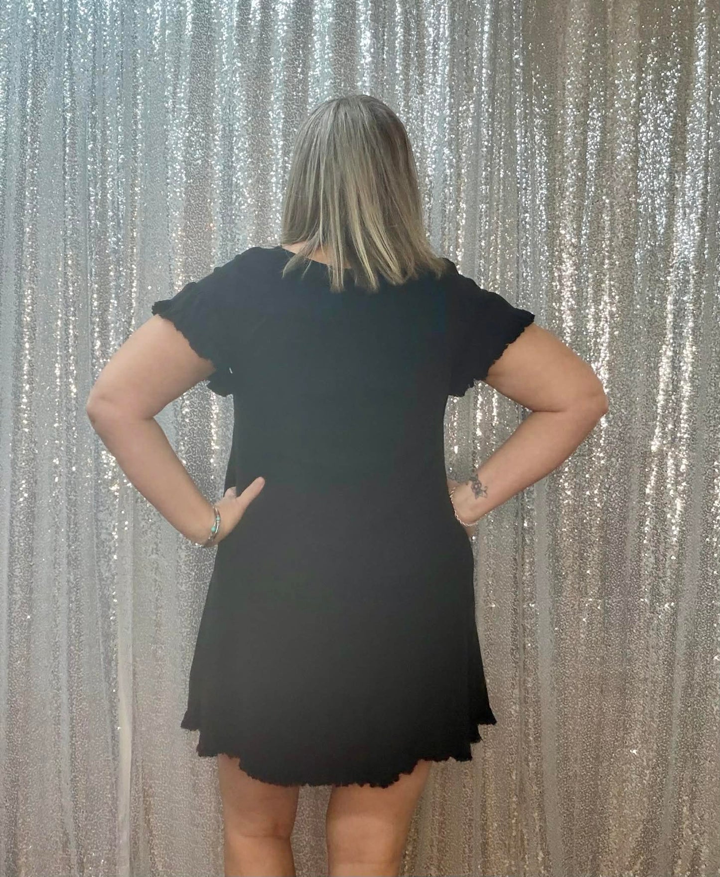 Umgee Linen dress with fray