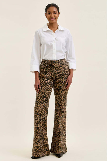 Judy Blue MR Jaqueline Flare Leopard Print