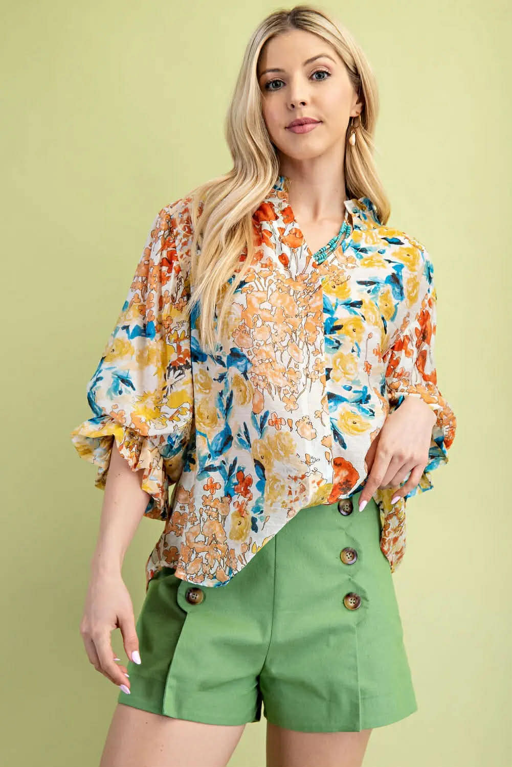 Gigio Mustard Mix Blouse