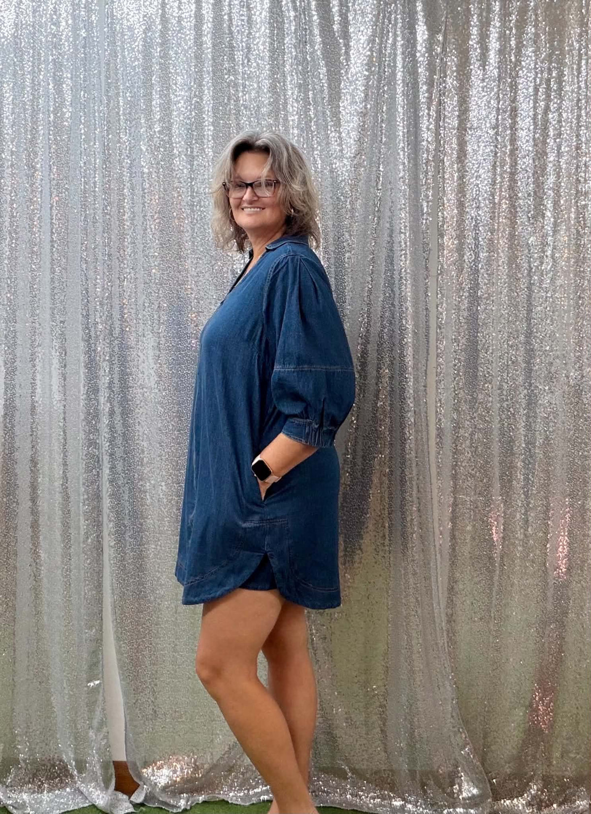 Heimish Denim zip dress PLUS