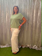 YELETE white linen pants